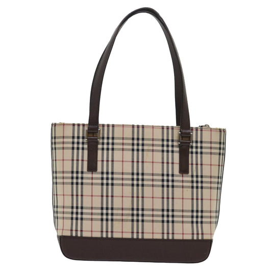 Burberry Shoulder Bag Nylon Leather Beige Auth ep1699