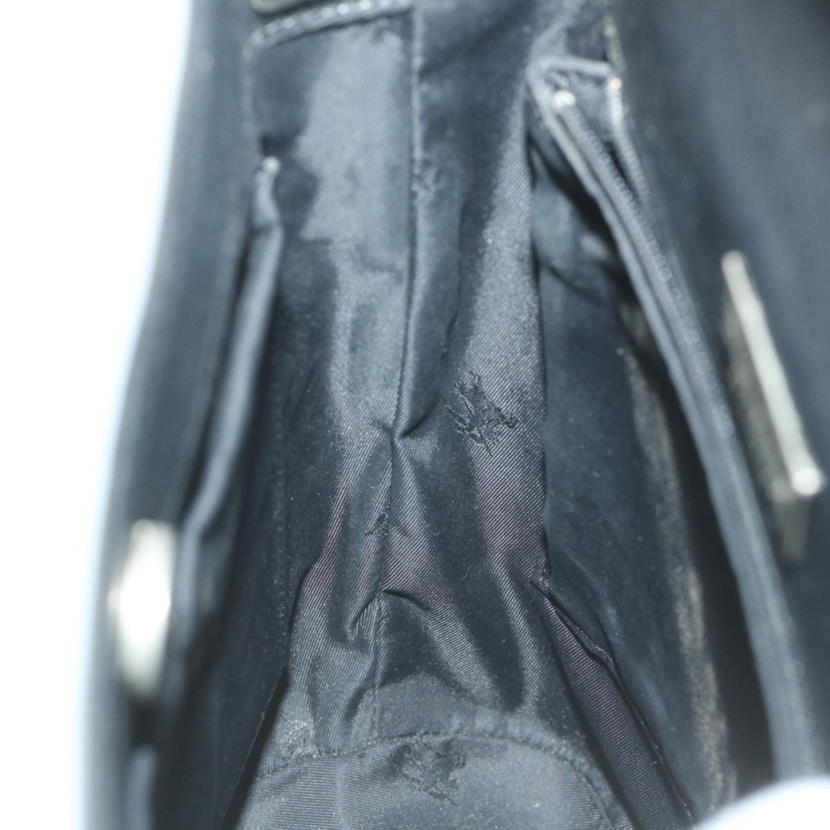 BurberrySs Shoulder Bag Leather Black Auth ep2237