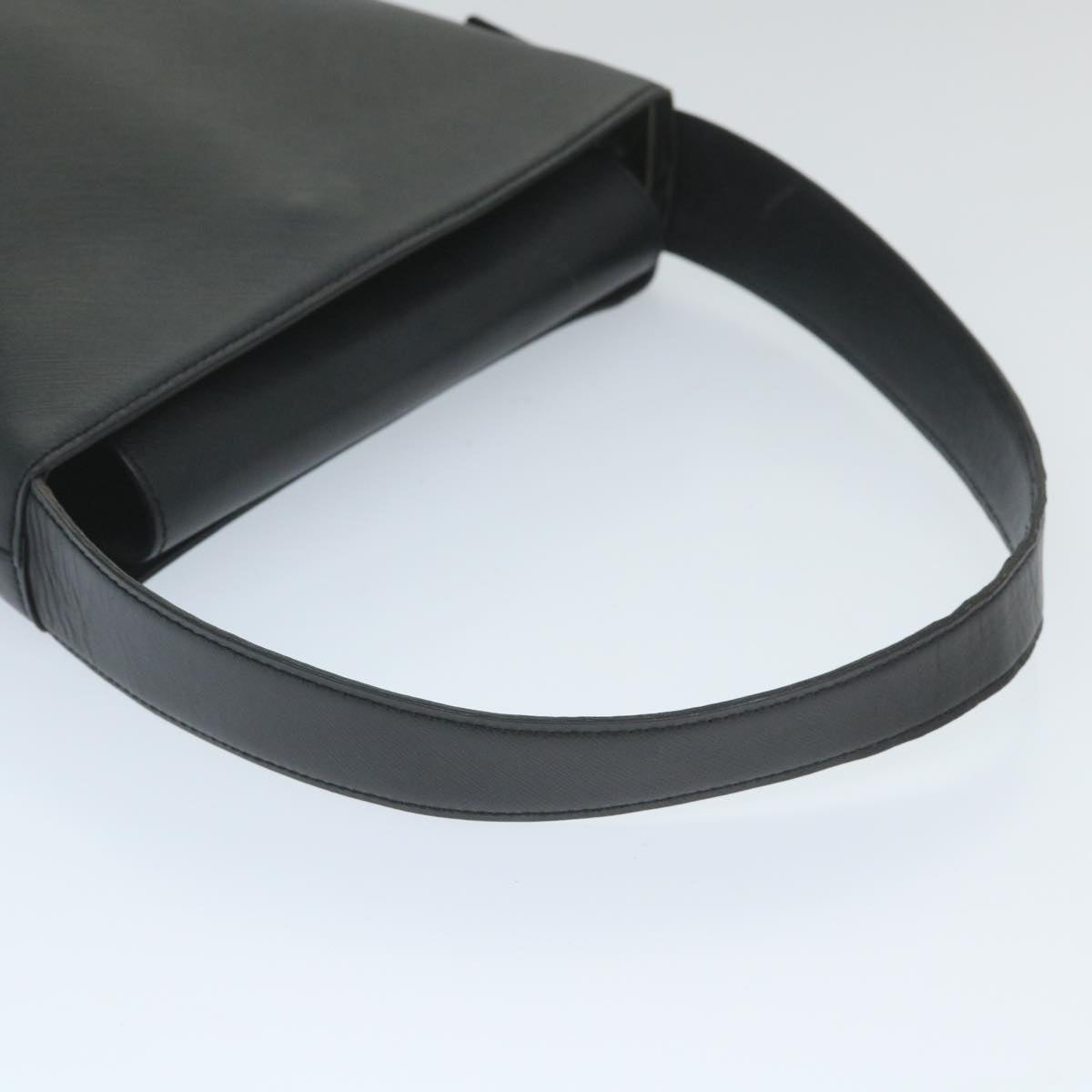 BurberrySs Shoulder Bag Leather Black Auth ep2237