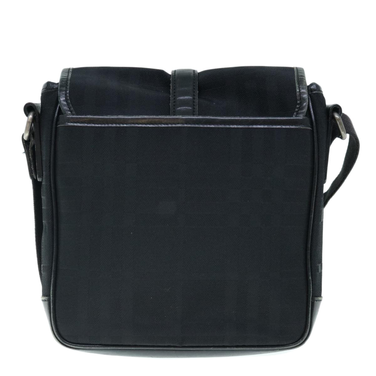 Burberry Shoulder Bag Canvas Leather Black Auth ep2582