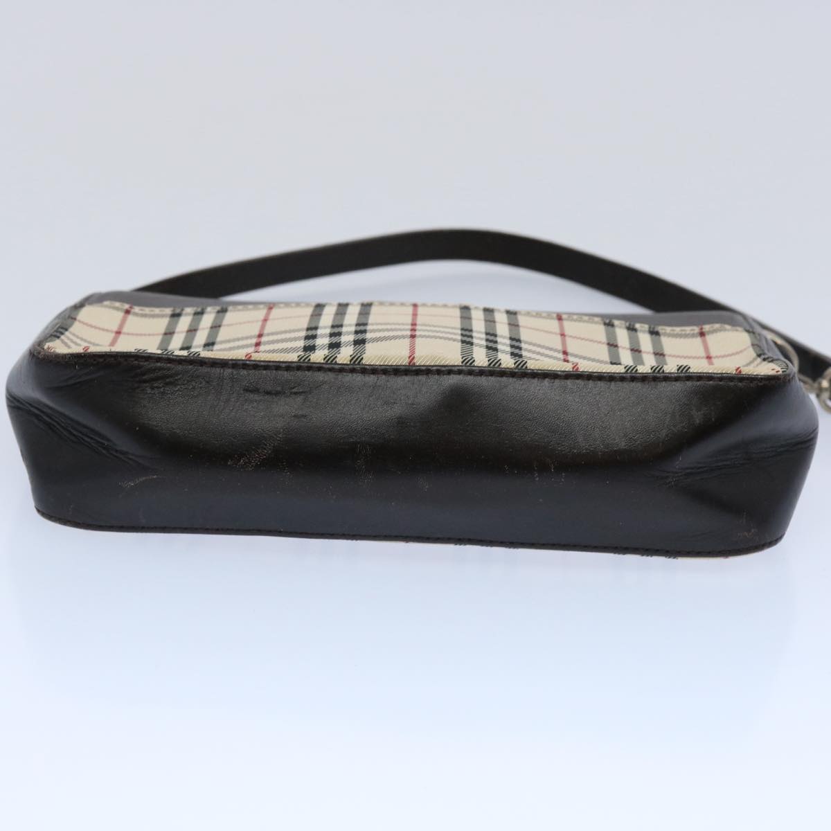 Burberry Nova Check Shoulder Bag Nylon Beige Auth ep2705