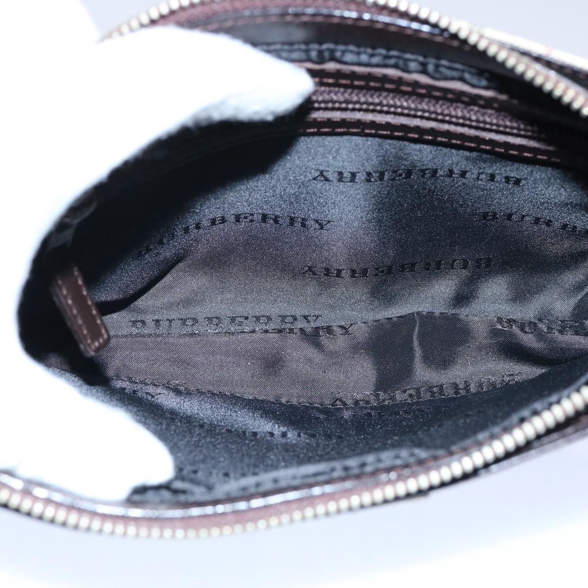 Burberry Nova Check Shoulder Bag Nylon Beige Auth ep2705