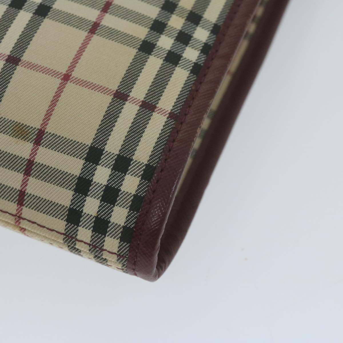 Burberry Nova Check Shoulder Bag Canvas Beige Auth ep3200