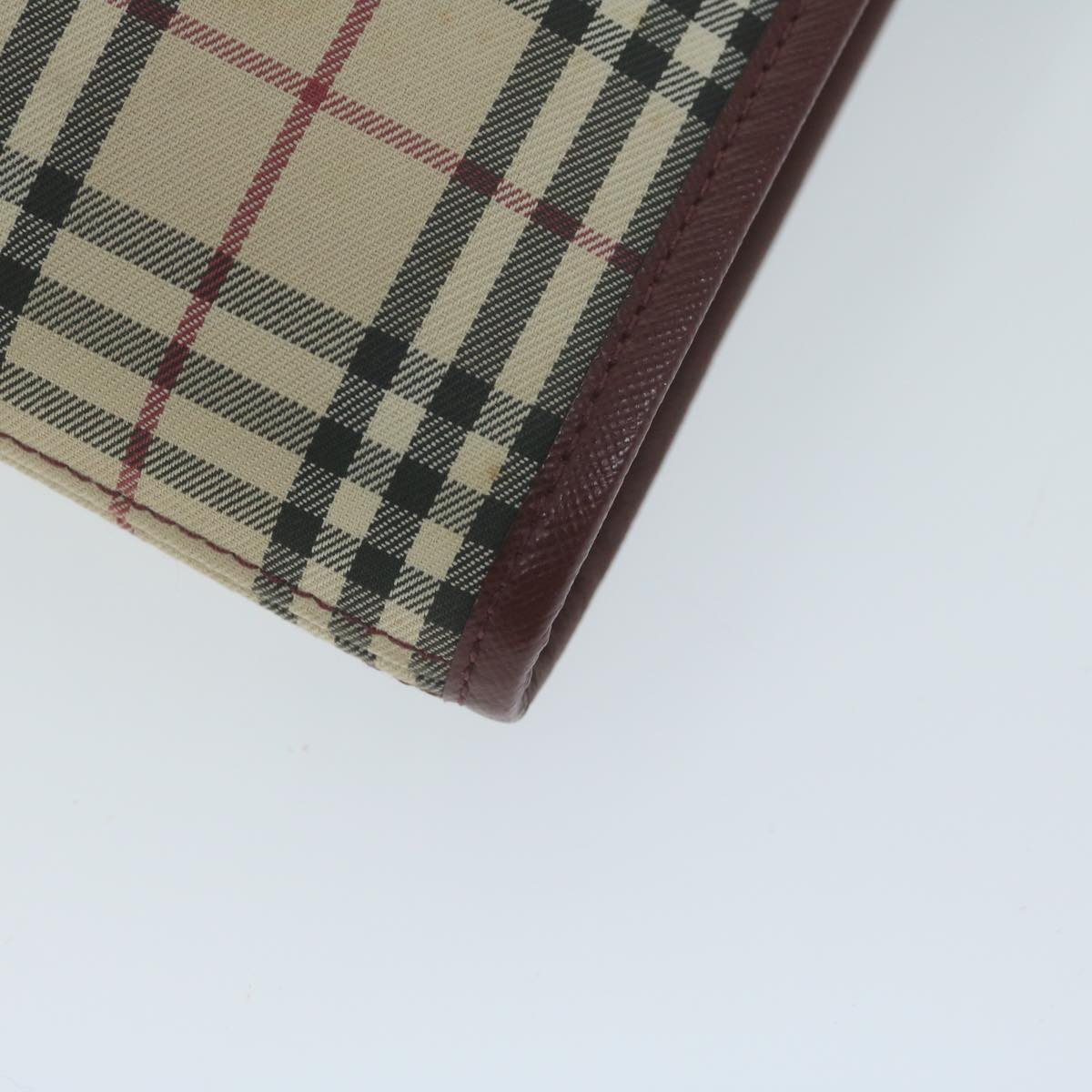 Burberry Nova Check Shoulder Bag Canvas Beige Auth ep3200