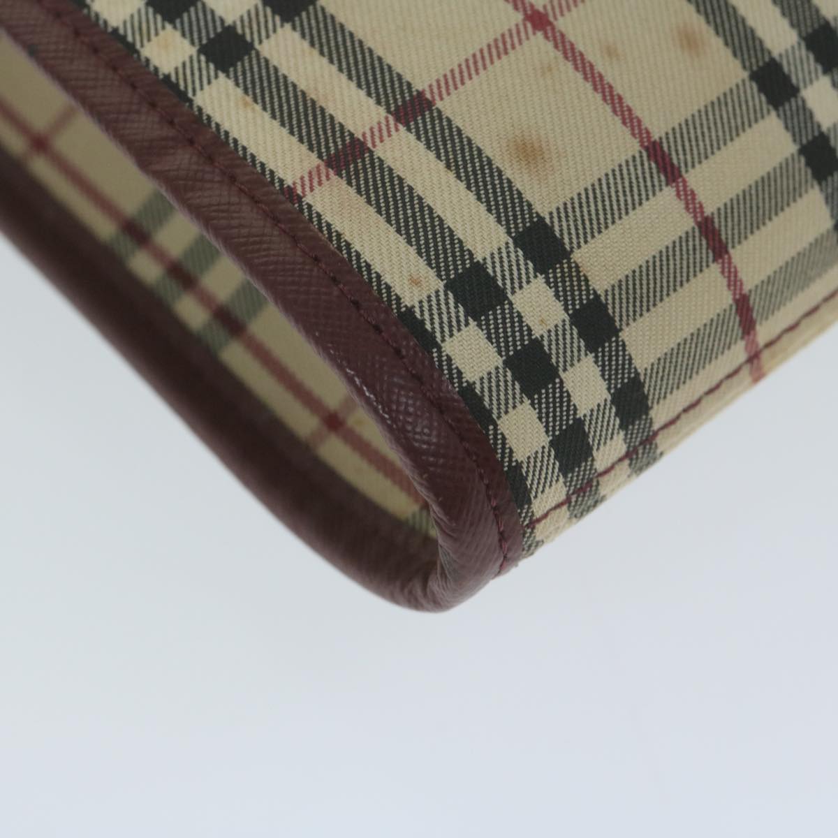 Burberry Nova Check Shoulder Bag Canvas Beige Auth ep3200