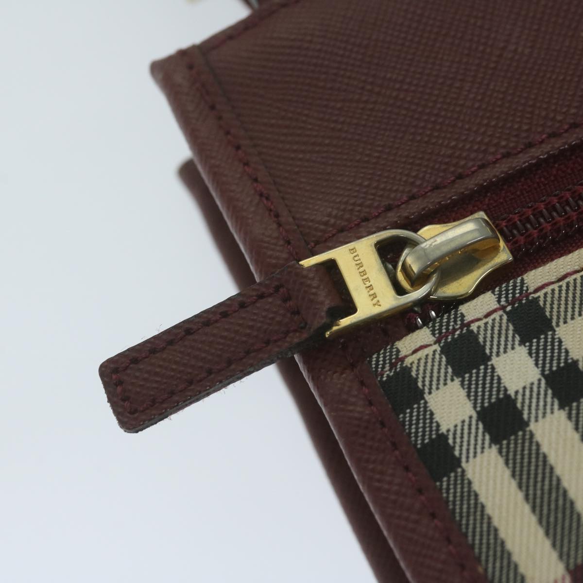 Burberry Nova Check Shoulder Bag Canvas Beige Auth ep3200