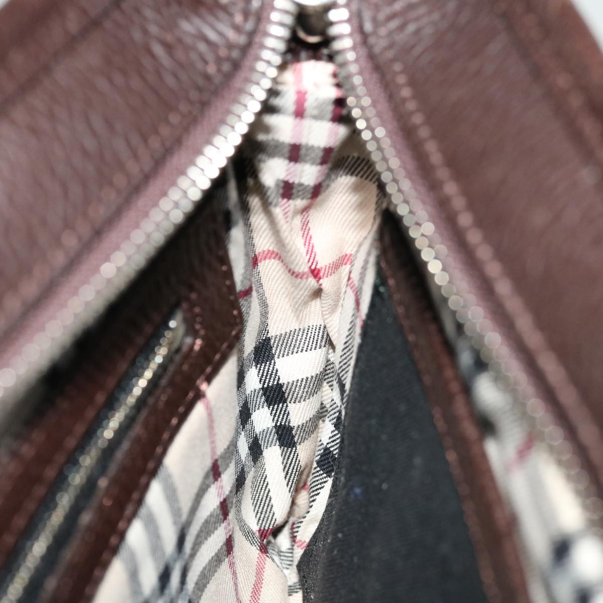 Burberry Shoulder Bag Leather Brown Auth ep3221