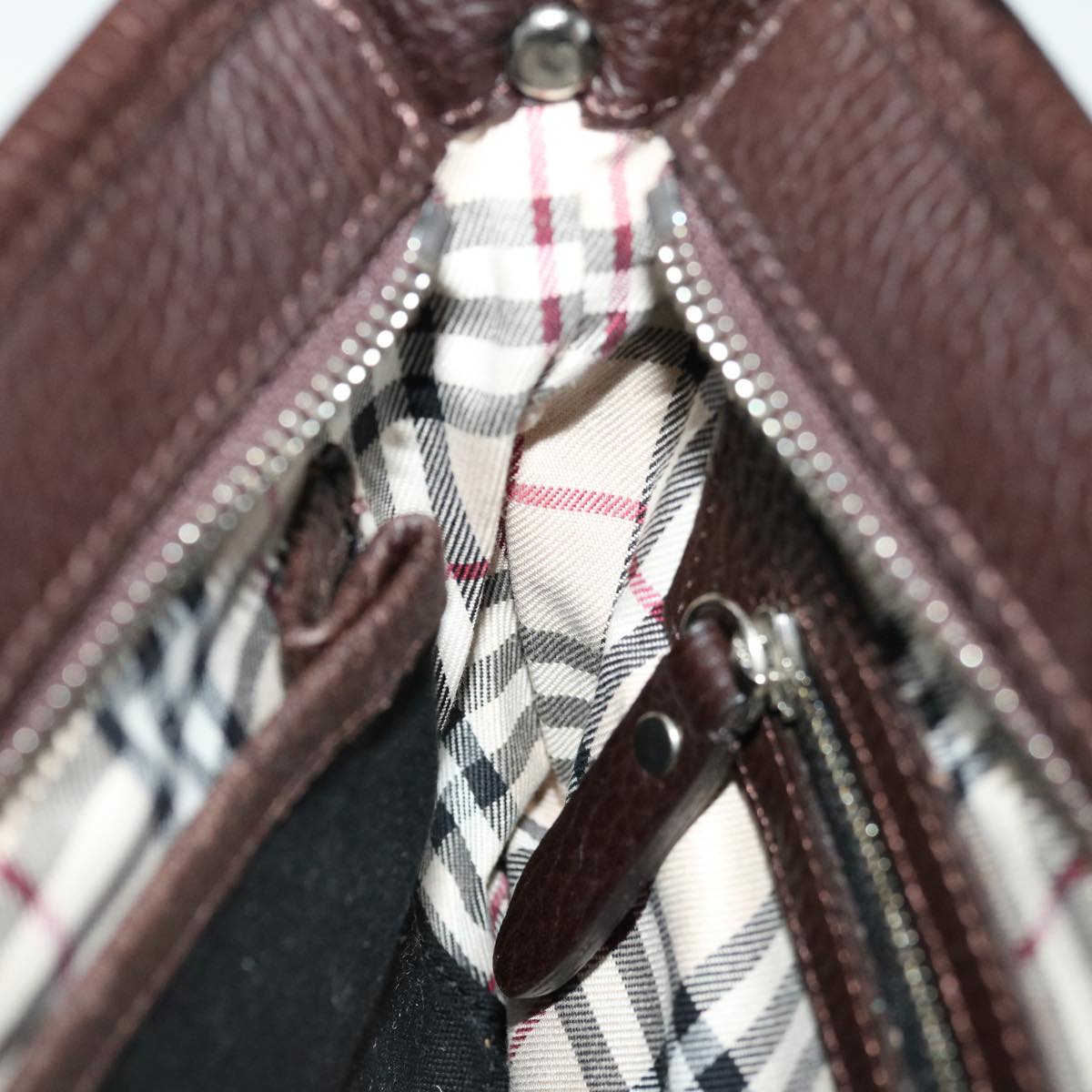 Burberry Shoulder Bag Leather Brown Auth ep3221
