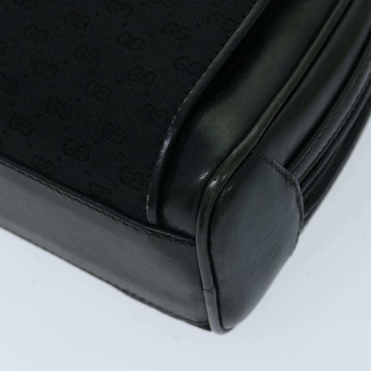 GUCCI Micro GG Canvas Shoulder Bag Black Auth ep3827