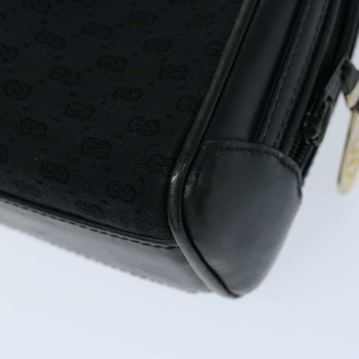 GUCCI Micro GG Canvas Shoulder Bag Black Auth ep3827