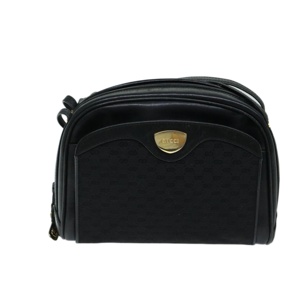 GUCCI Micro GG Canvas Shoulder Bag Black Auth ep3827
