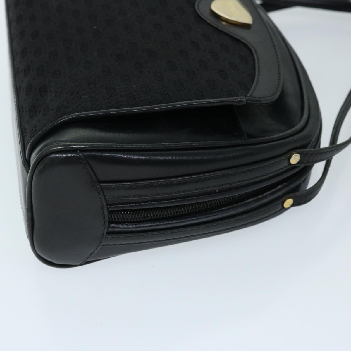 GUCCI Micro GG Canvas Shoulder Bag Black Auth ep3827