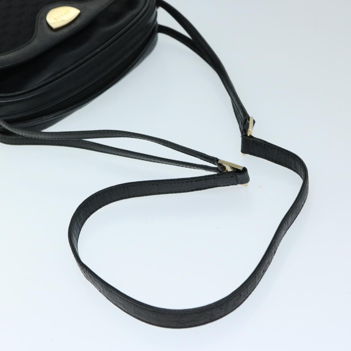GUCCI Micro GG Canvas Shoulder Bag Black Auth ep3827