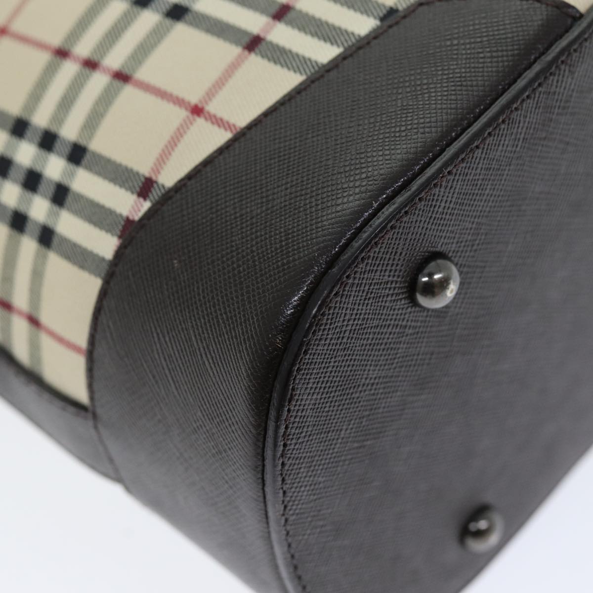 Burberry Nova Check Shoulder Bag Canvas Beige Auth ep4248