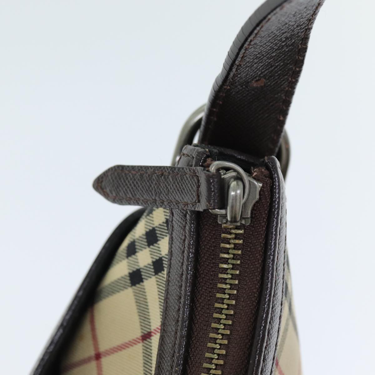 Burberry Nova Check Shoulder Bag Canvas Beige Auth ep4248