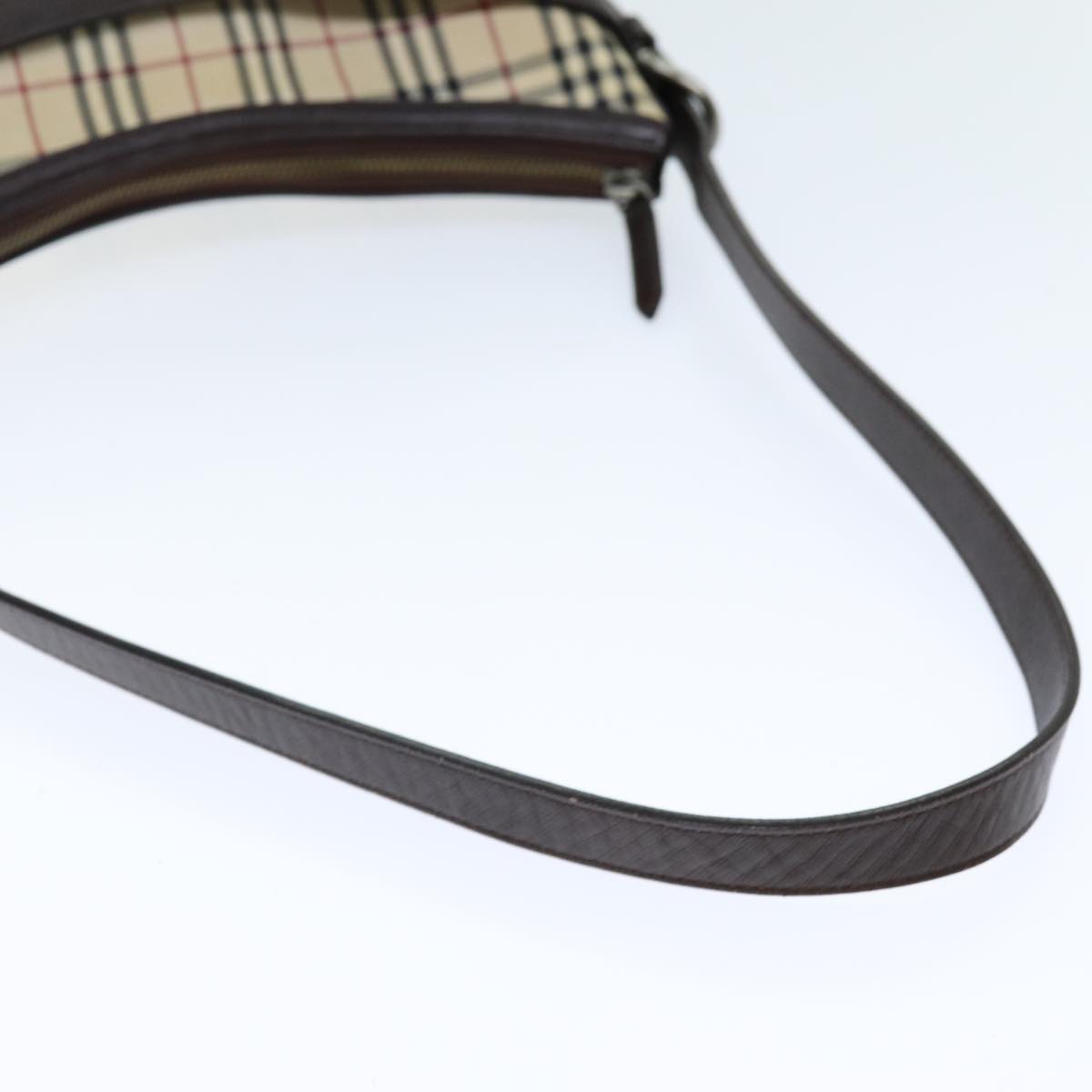 Burberry Nova Check Shoulder Bag Canvas Beige Auth ep4248