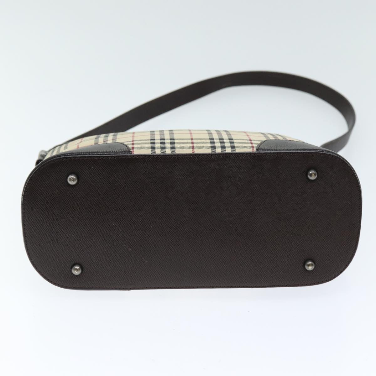 Burberry Nova Check Shoulder Bag Canvas Beige Auth ep4248