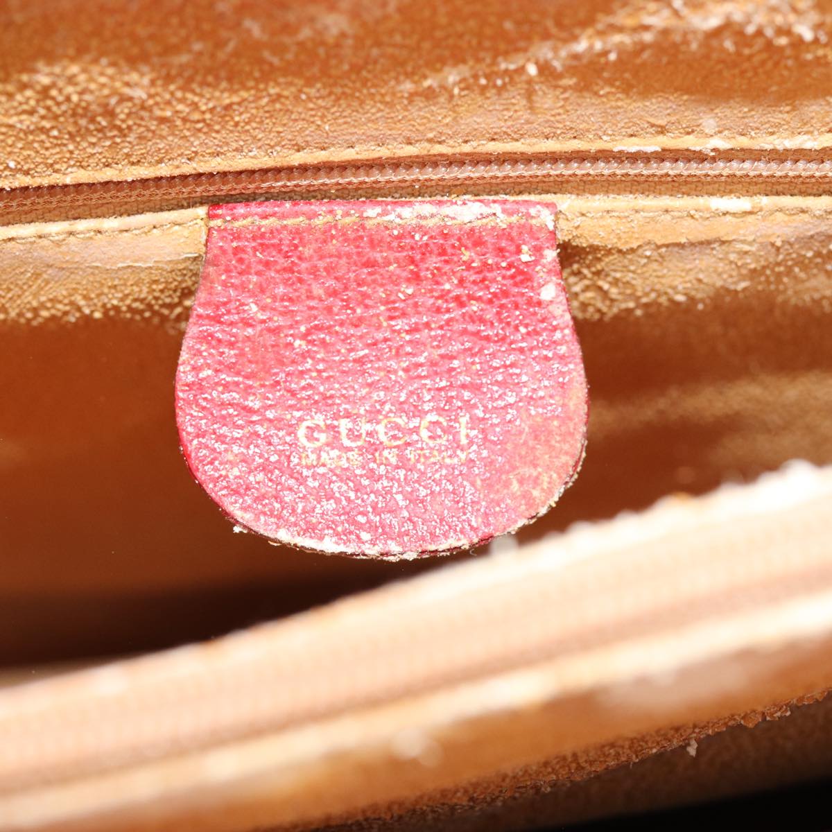 GUCCI Bamboo Tote Bag Suede Red Auth ep5090