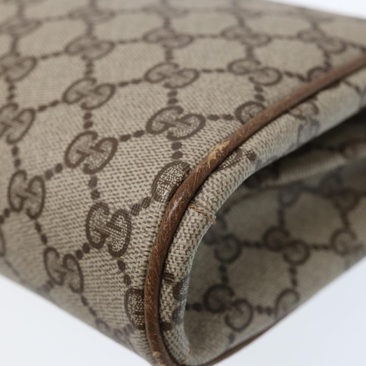 GUCCI GG Supreme Shoulder Bag Beige Gold 004 261 1923 Auth ep5471