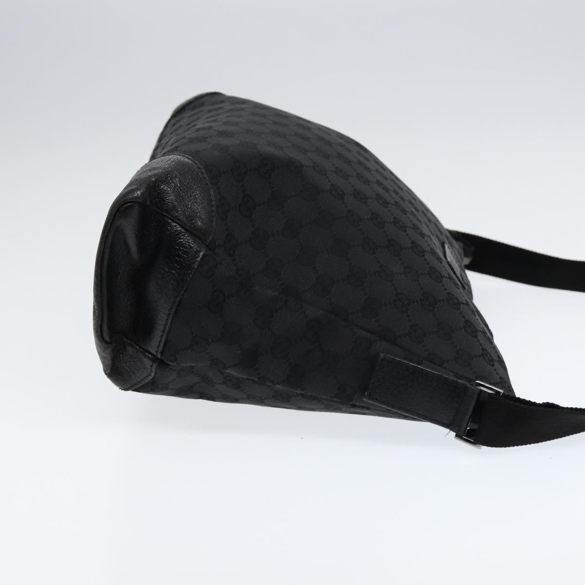GUCCI GG Canvas Shoulder Bag Black Silver 110054 Auth ep5541