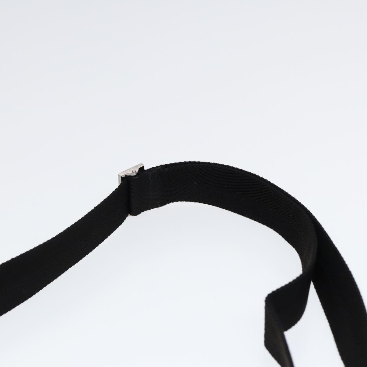 GUCCI GG Canvas Shoulder Bag Black Silver 110054 Auth ep5541