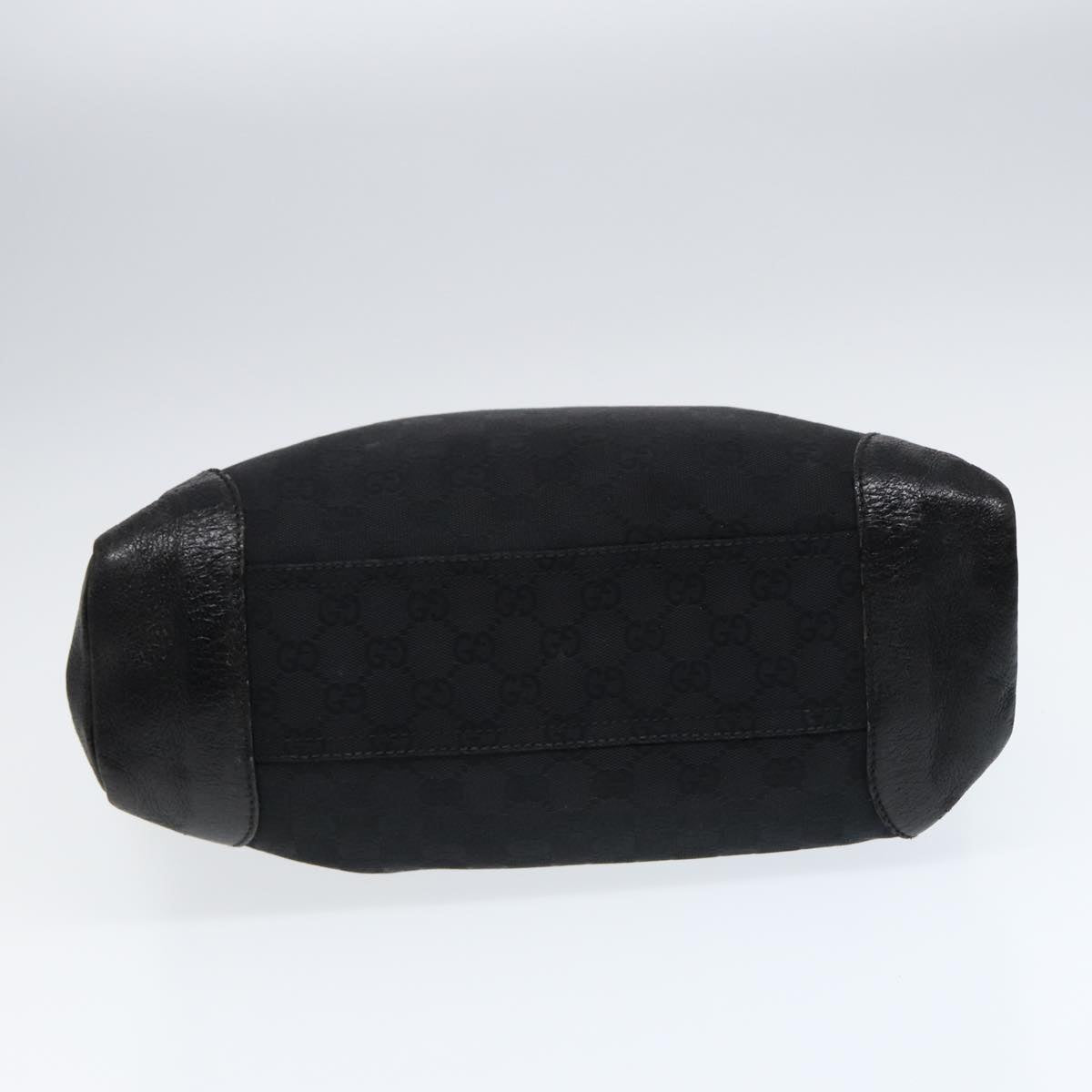 GUCCI GG Canvas Shoulder Bag Black Silver 110054 Auth ep5541