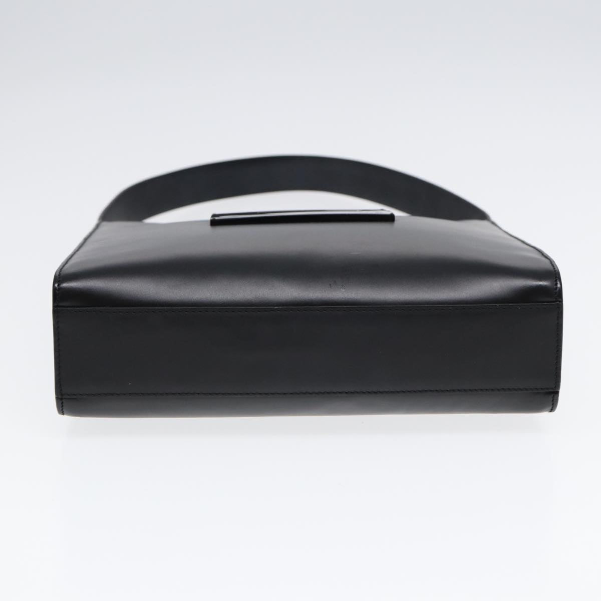 GUCCI Shoulder Bag Leather Black Silver Auth ep5573