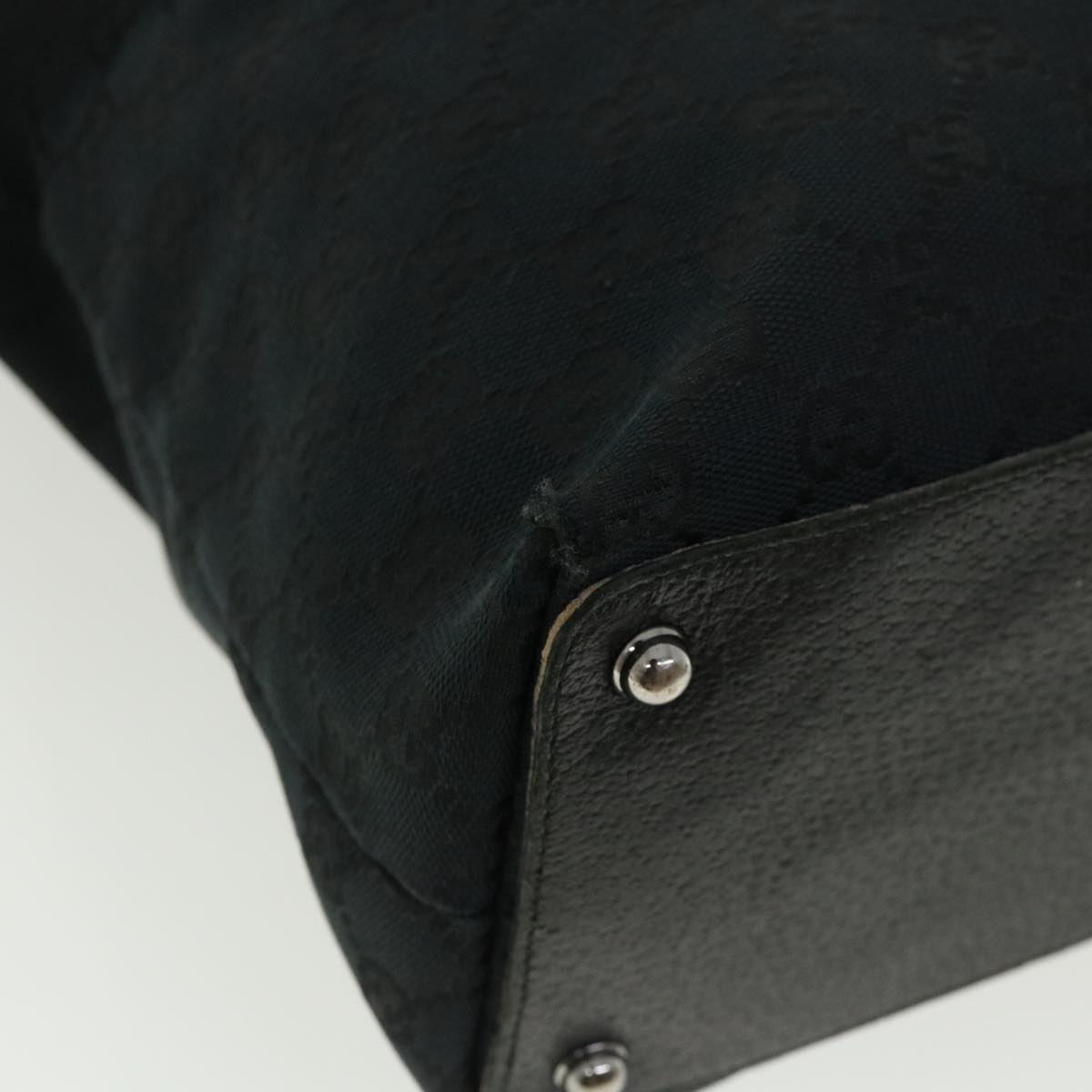 GUCCI GG Canvas Shoulder Bag Black 140274  ep717