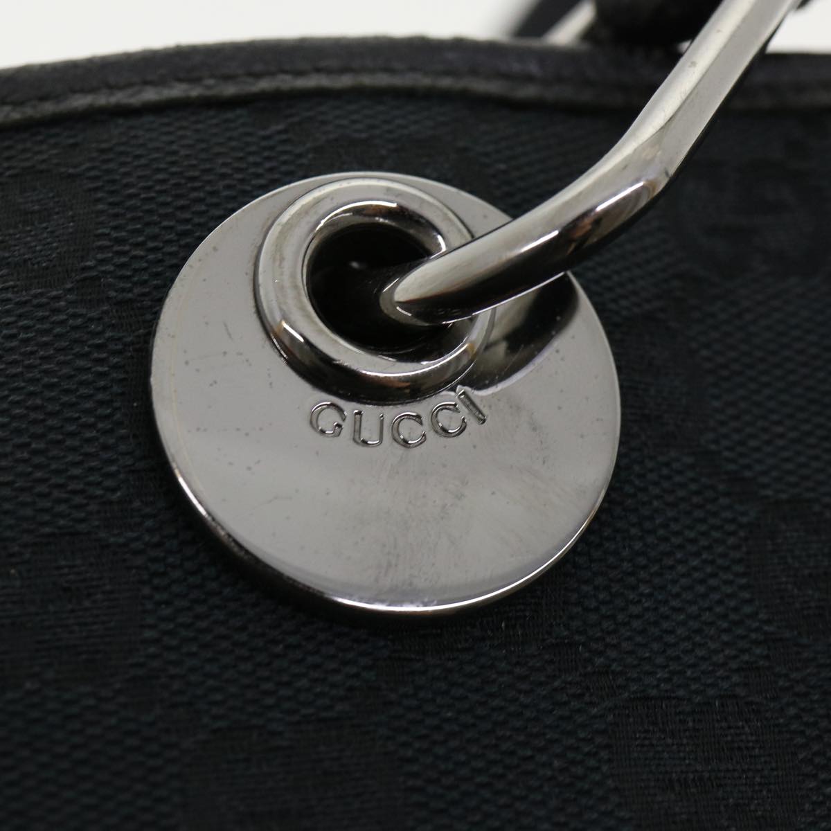 GUCCI GG Canvas Shoulder Bag Black 140274  ep717