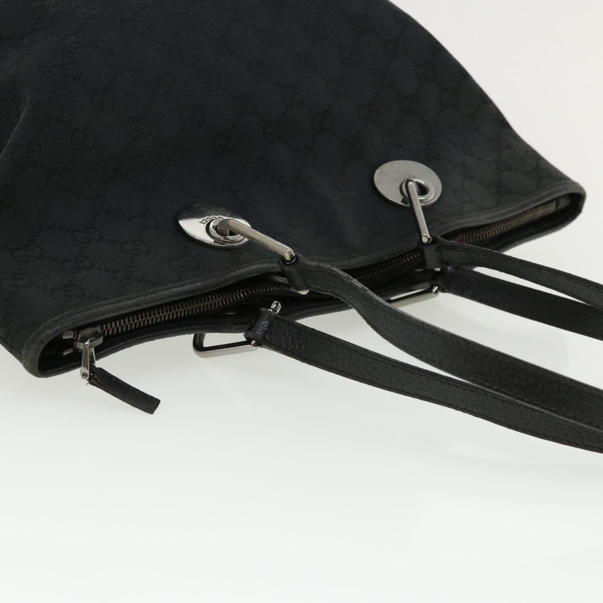 GUCCI GG Canvas Shoulder Bag Black 140274  ep717