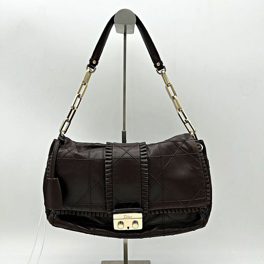 Christian Dior Cannage New Lock Ruffle Bag - Black Shoulder Bags, Handbags LA16619
