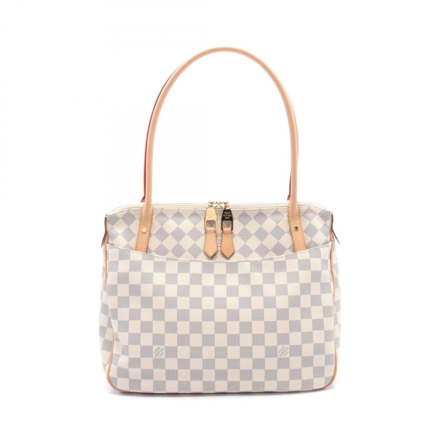 Louis Vuitton  Coated Canvas Damier Azur Pvc Leather Shoulder Bag