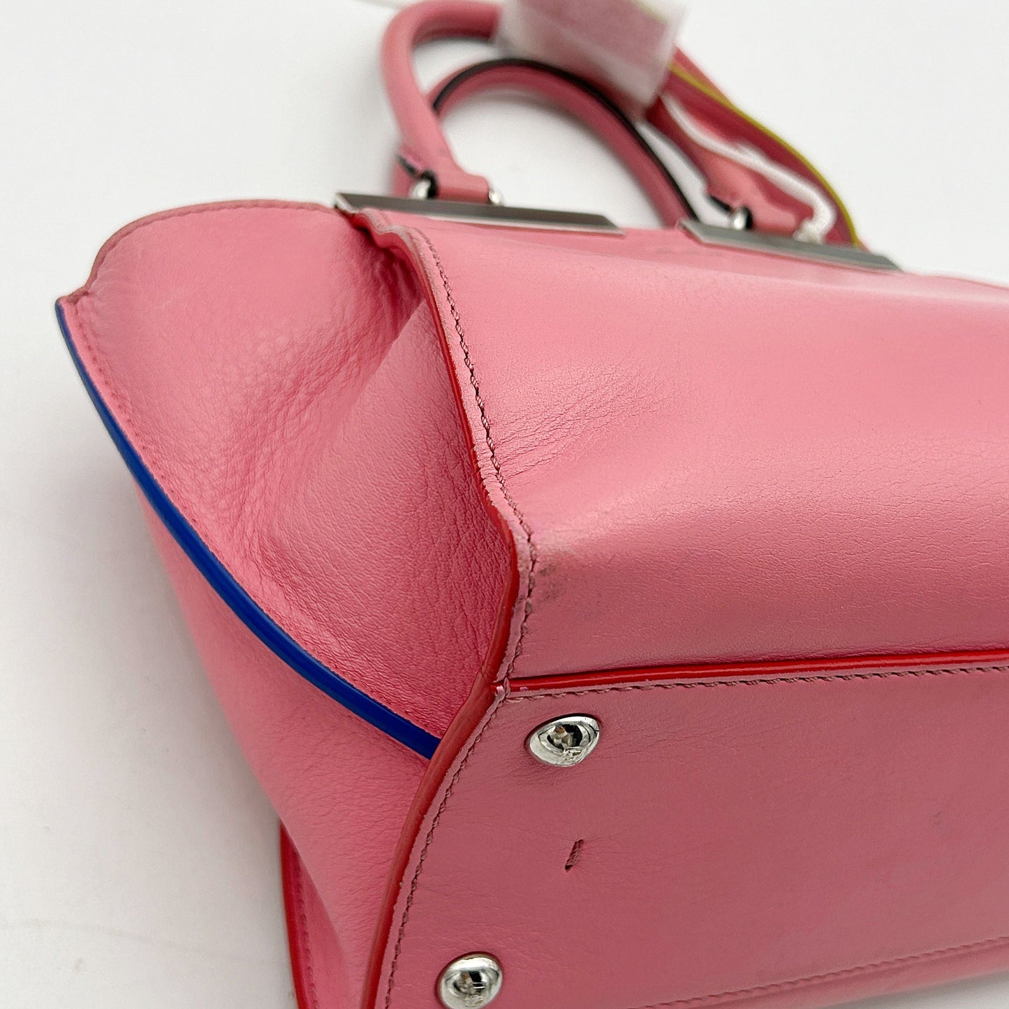 FENDI Vitello Dolce Mini 3jours Tote Pink LA5017