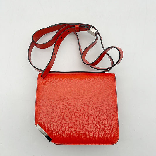 Bally Goatskin Mini D-Ring Bag Bright Red  LA6173