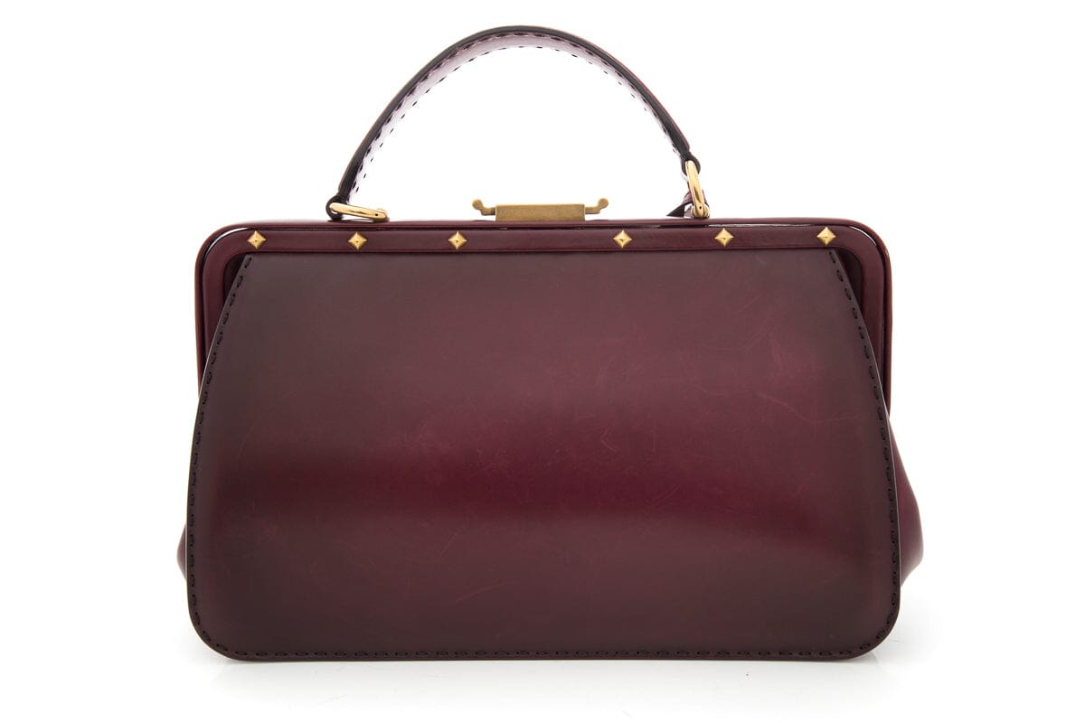 Gucci Vintage Maroon & Gold Tom Ford Era Handbag