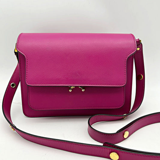 Marni Trunk Soft Mini Crossbody Bag in Pink Leather LA19915