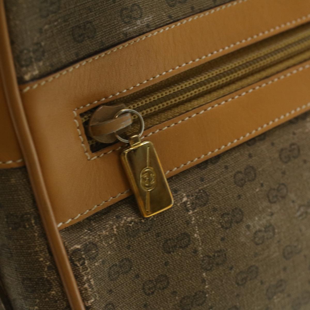 GUCCI Micro GG Canvas Web Sherry Line Shoulder Bag Beige Red Green  fm1935