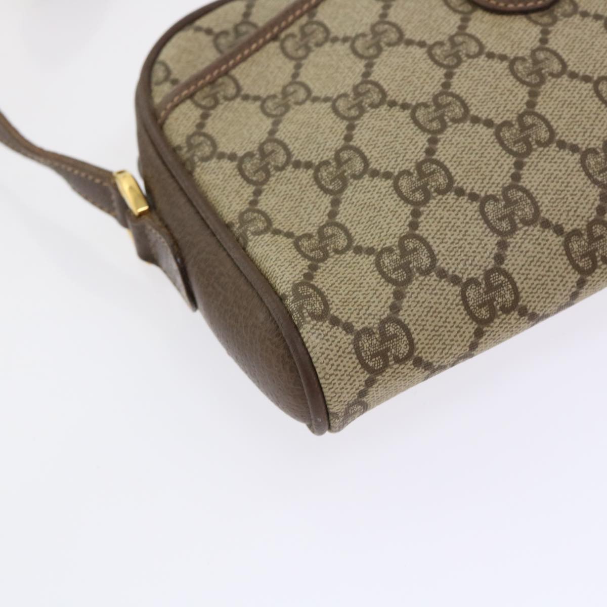 GUCCI GG Canvas Shoulder Bag PVC Leather Beige 001.58.6594  fm2522