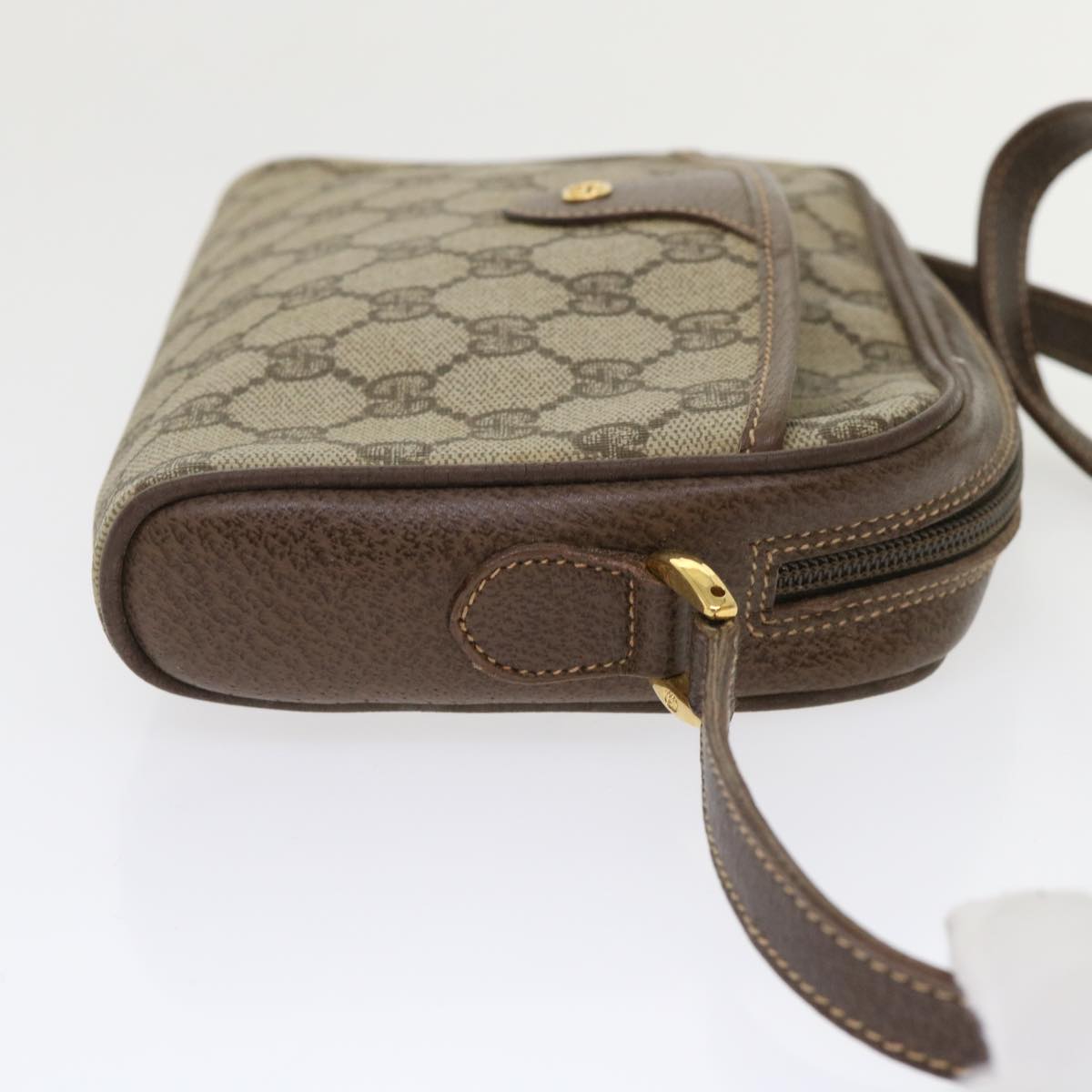 GUCCI GG Canvas Shoulder Bag PVC Leather Beige 001.58.6594  fm2522