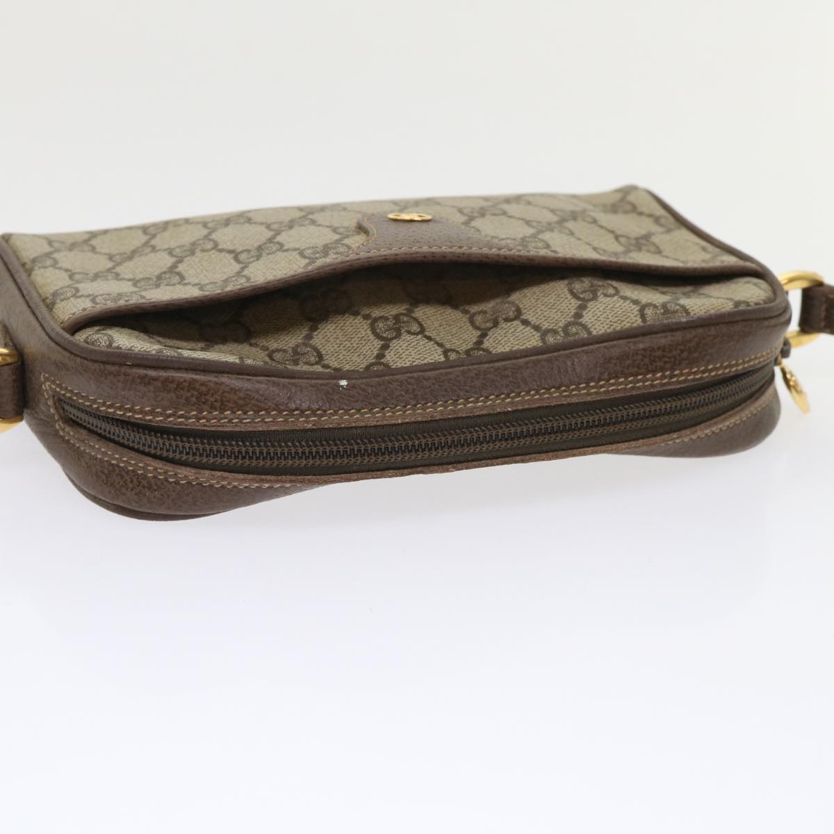 GUCCI GG Canvas Shoulder Bag PVC Leather Beige 001.58.6594  fm2522