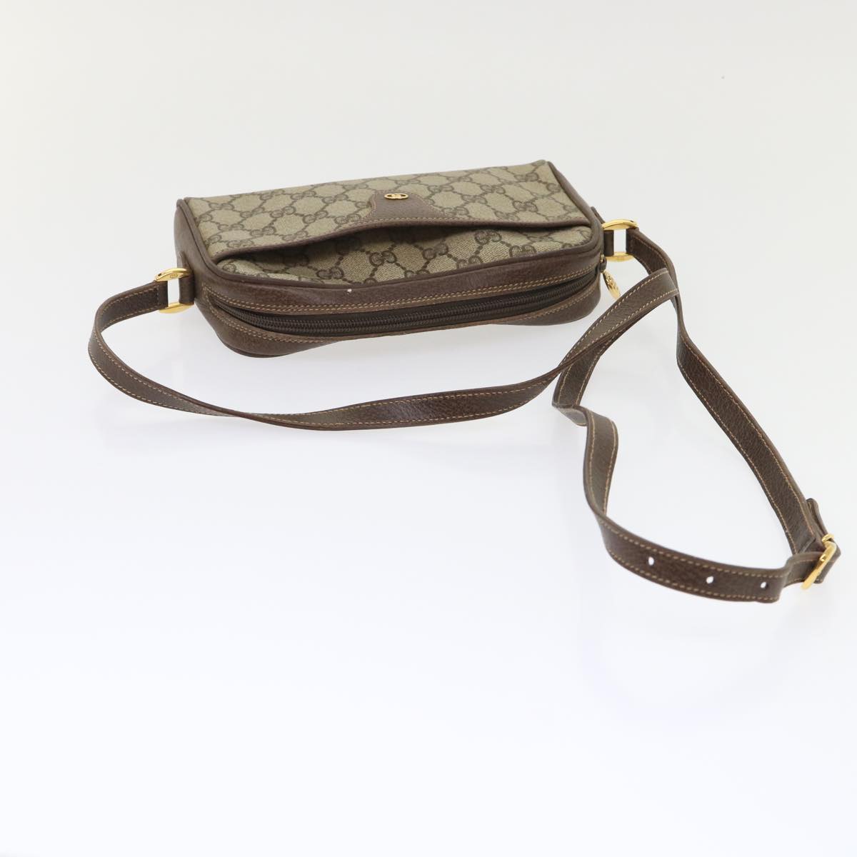 GUCCI GG Canvas Shoulder Bag PVC Leather Beige 001.58.6594  fm2522