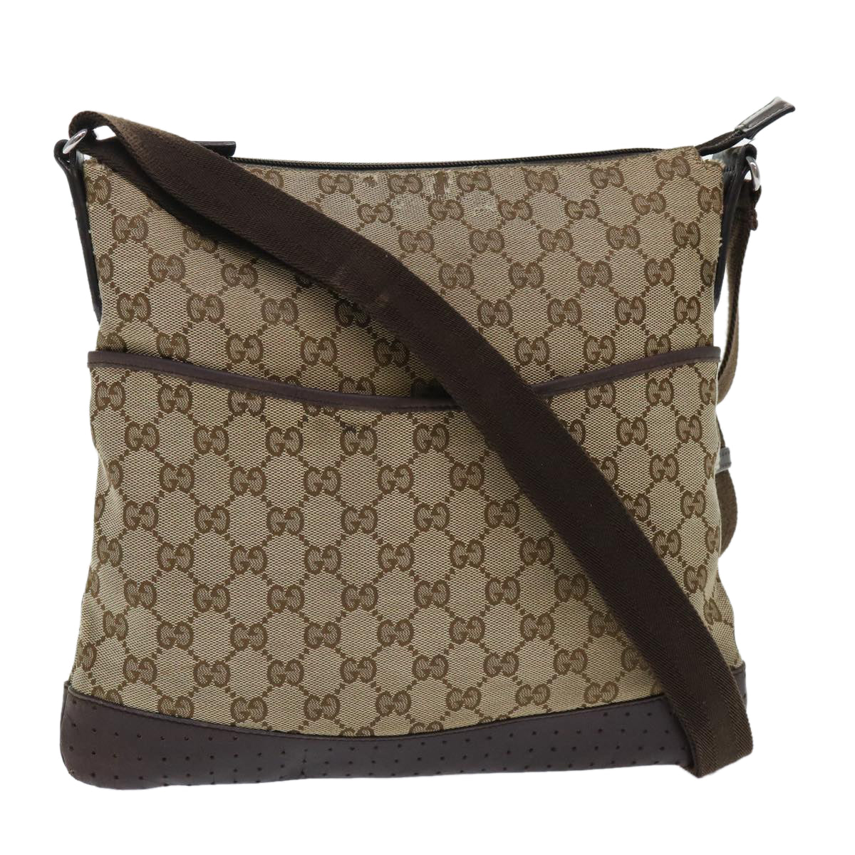 GUCCI GG Canvas Shoulder Bag Beige 145857  fm2595