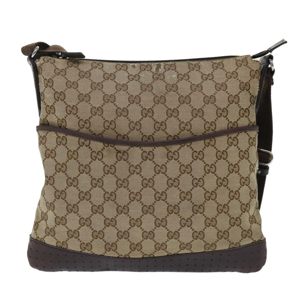 GUCCI GG Canvas Shoulder Bag Beige 145857  fm2595