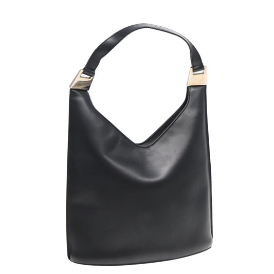 GUCCI Shoulder Bag Leather Black Silver 001 2113 3010 Auth fm3745