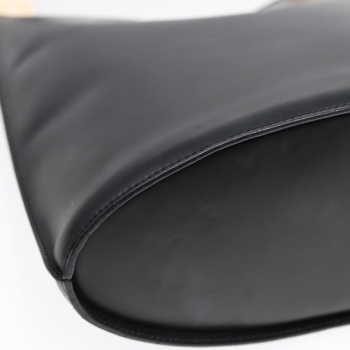 GUCCI Shoulder Bag Leather Black Silver 001 2113 3010 Auth fm3745