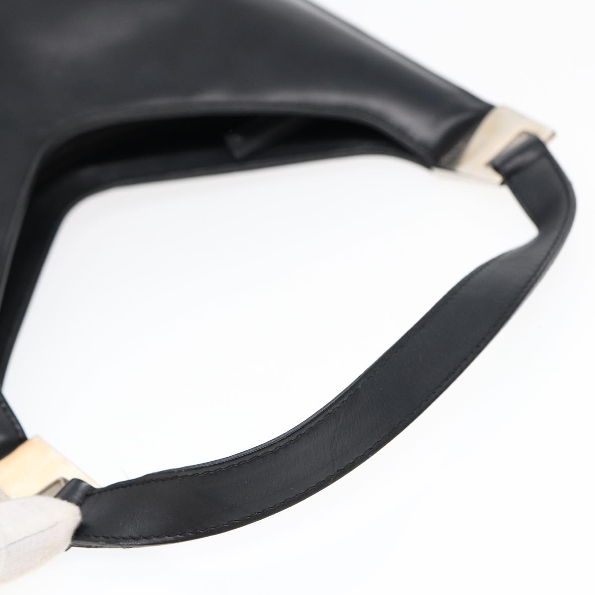 GUCCI Shoulder Bag Leather Black Silver 001 2113 3010 Auth fm3745