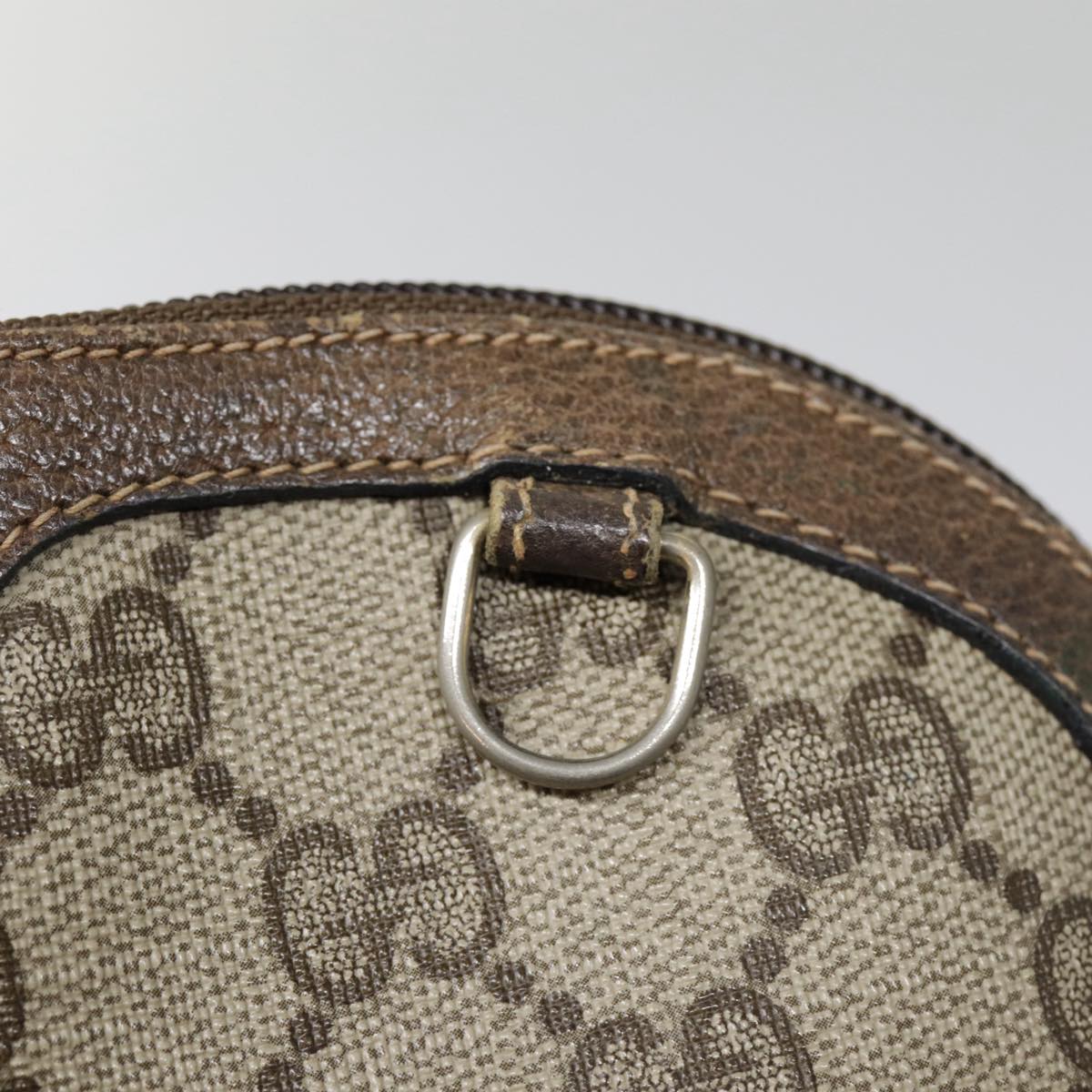 GUCCI GG Supreme Web Sherry Line Shoulder Bag PVC Beige 904 02 047 Auth fm3772