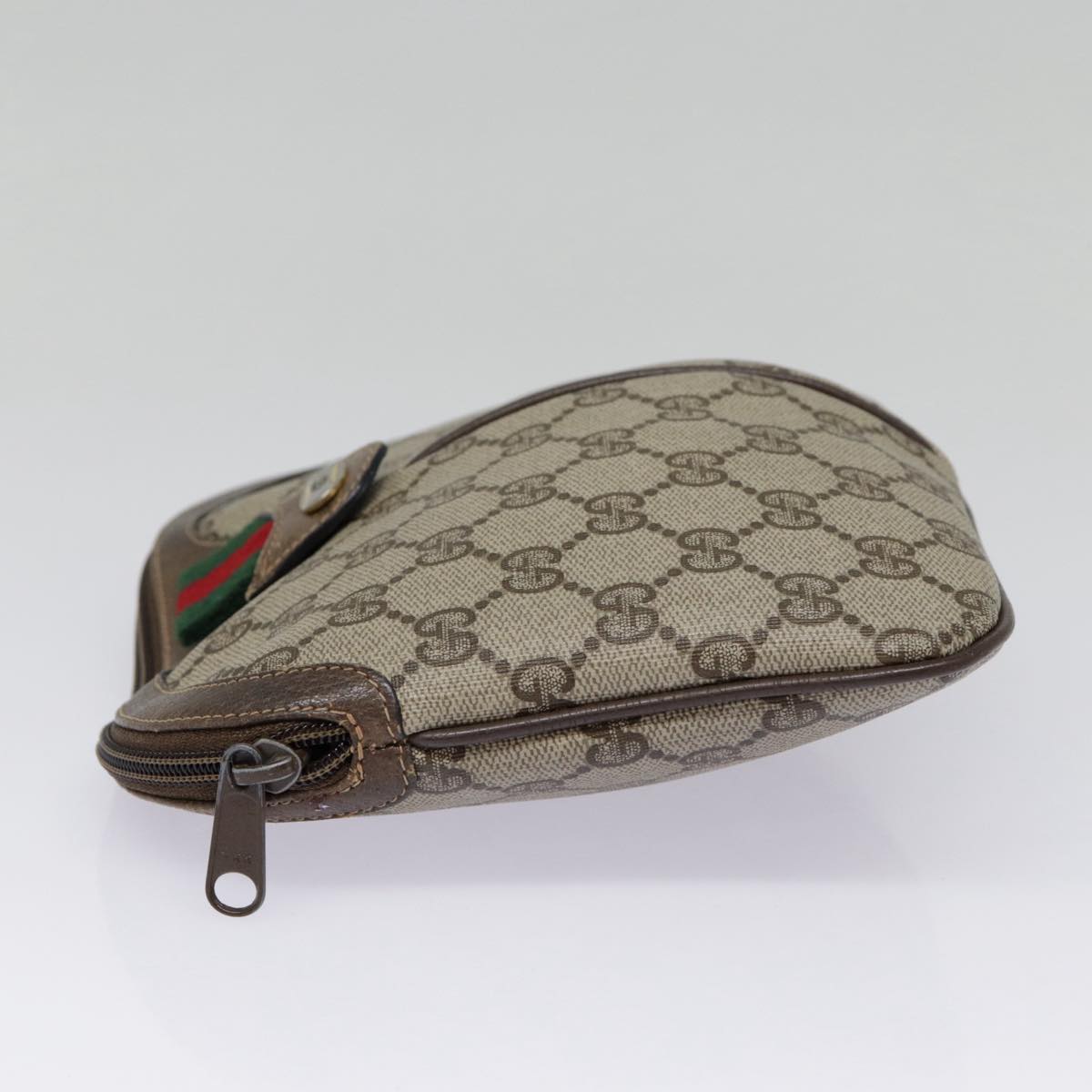 GUCCI GG Supreme Web Sherry Line Shoulder Bag PVC Beige 904 02 047 Auth fm3772