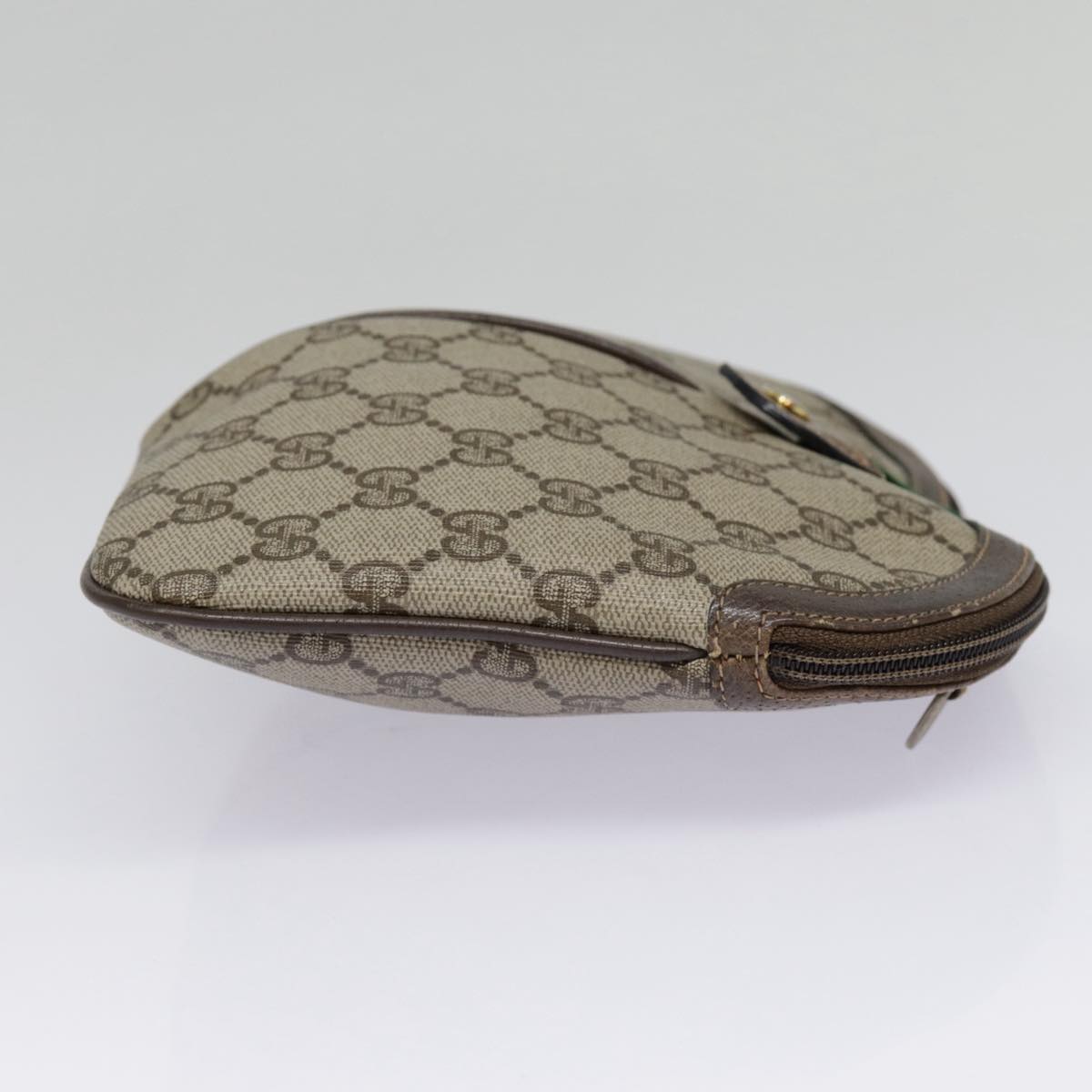 GUCCI GG Supreme Web Sherry Line Shoulder Bag PVC Beige 904 02 047 Auth fm3772
