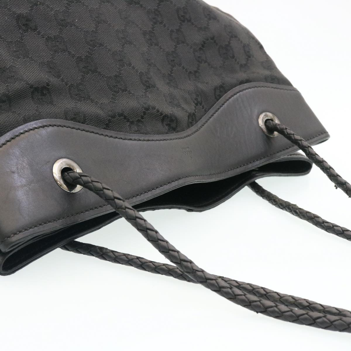 GUCCI GG Canvas Shoulder Bag Canvas Black  am1813g